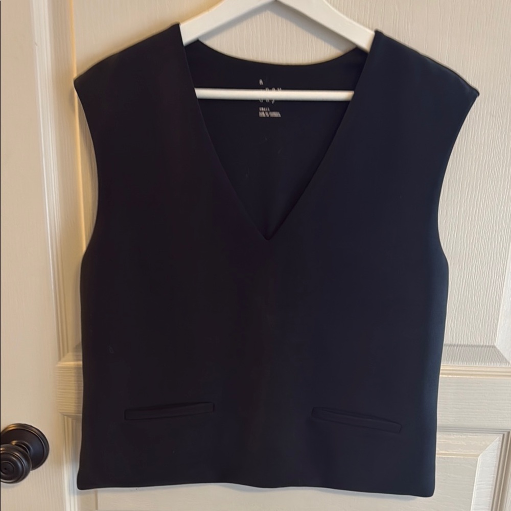 A New Day Black Boxy Tank Top